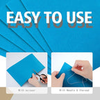 HaoFeiJH Blue Acrylic 100% Polypropylene Solid Felt Fabric Sheets - Image 3