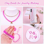 Wuollgess 3500PCS Pink Clay Beads - Image 4