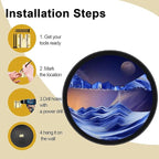 TNSLGHS Moving Sand Art, Wall Mounted Sand Art Liquid Motion, 360°Rotate Moving - Image 4