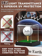 JupDec Golf Ball Display Case Clear Acrylic Memorabilia Stand Cube Holder - Image 3