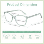 Madison Avenue TR90 Blue Light Blocking Glasses Anti Eyestrain UV Glare Blue - Image 5