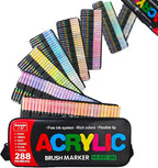 288 Colors Bag Acrylic Paint Markers Set, Soft Flexible Brush Markers - Image 7