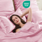 King Satin Pillowcase for Hair 2pc, Similar to Silk Pillow Cases, for Women Men - Image 4