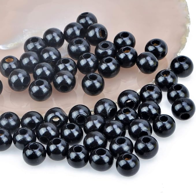 AD Beads Wood Spacer Loose Wooden Craft Beads Big Hole Beads Assorted - Image 4