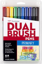 Tombow Dual Brush Marker 10-Piece Set: Primary by Tombow