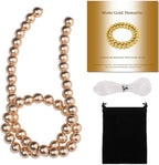 8mm Matte Gold Hematite Bead, 15-Inch Matte Round Loose Stone Beads by THRELE