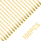 Lemonkey 100Pcs Ball Beads Chains Bulk, 4 Inch Dog Tag Metal Small Chains - Image 4
