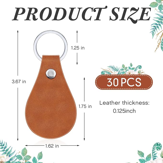 Taiyin 30 Pcs Leather Key Fob Kit - Image 2