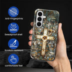 for Samsung Galaxy S26+ Case, Christian Cross Stained Glass Pattern Glossy 2 in - Image 7