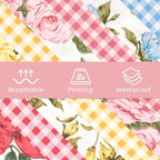 Aubliss 8pcs Fat Quarter Fabric Bundles Quilting Cotton Craft Fabric Pre-Cut - Image 5