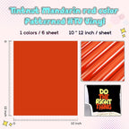 Tintnut Mandarin Red Heat Transfer Vinyl, easy cut & weed, stretch washable - Image 2