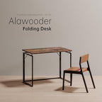 alawooder 39.4" Folding Desk: No Assembly, Wood Top - Image 9