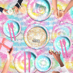 142Pcs Tie Dye Birthday Party Decorations, Colorful Birthday Party Supplies - Image 3