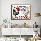 MjhRcll Chicken Stamped Cross Stitch Kits, Chicken Embroidery Starter Kit - Image 3