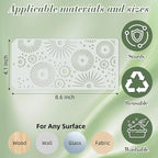 Geometric Texture Stencils for Crafts Reusable 16Pcs Stencils | DIY Art - Image 4