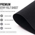 Black Large Felt Fabric 36" x 36", 1mm Stiff Felt Sheet, Nonwoven Fabric - Image 4
