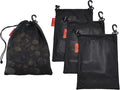 Mesh Foraging Bags with Clip, 4 Pack Drawstring & Toggle Closure Foraging Pouch by CoverGeny