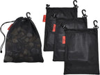 Mesh Foraging Bags with Clip, 4 Pack Drawstring & Toggle Closure Foraging Pouch by CoverGeny