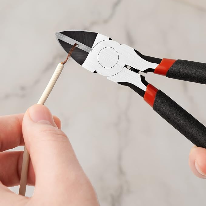 BOENFU 6 Inches Wire Cutters Heavy Duty Snips Flush Cut Side Cutters Pliers - Image 3