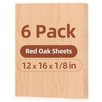Rowood 6 Pack Oak Plywood Sheets 1/8, 3mm Thin Unfinished Craft Wood by RowoodAssembleArtDecorateLife