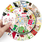 Cute Cartoon House Stickers for Journaling - Image 4