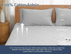 Pillow Cases, Standard Queen Size Cotton Percale Weave Pillowcases, Pre-Shrunk - Image 4