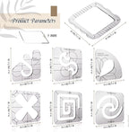 6 Pcs Free Motion Quilting Template Series - Image 4