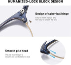 Blue Light Blocking Glasses Vintage Half Frame UV Clear Lens Anti Eyestrain - Image 5