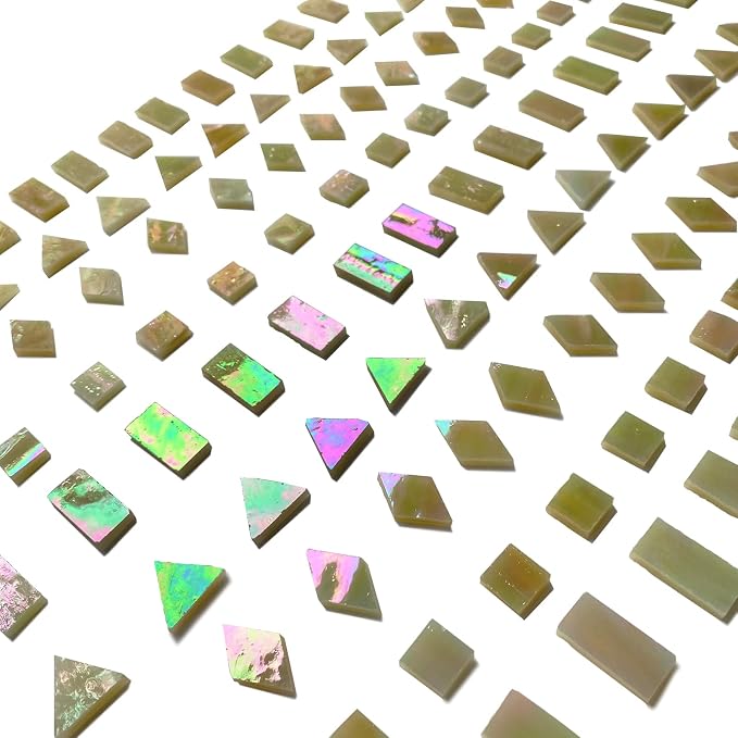 Iridescent Amber Glass Mosaic Tiles - Image 5