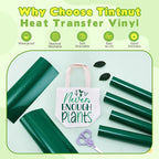 Tintnut Torquoise Green Heat Transfer Vinyl, easy cut & weed, stretch washable - Image 3