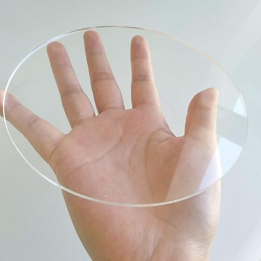 Set of 20 White Acrylic Discs, 1/8" Thick Round Transparent Circle Blanks by ACFENG
