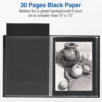 Sooez Binder with Plastic Sleeves 30-Pocket, Displays 60 Pages, 9x12 - Image 2