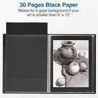 Sooez Binder with Plastic Sleeves 30-Pocket, Displays 60 Pages, 9x12 - Image 2