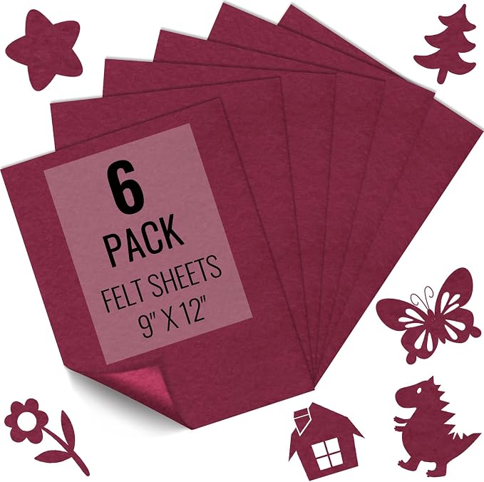 IONTACH 9" X 12" Soft Felt Sheets 1.6mm Thick | Felt Fabric by IONTACH
