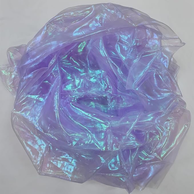 Light Purple Iridescent Organza Fabric - Image 9