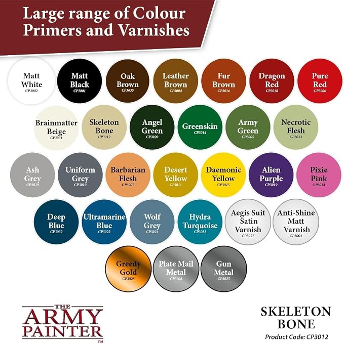 The Army Painter Colour Primer Skeleton Bone, 400 mL Acrylic Spray Primer - Image 5