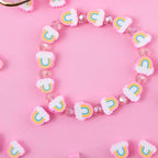 100pcs Pink Rainbow Polymer Clay Spacer Beads - Image 7