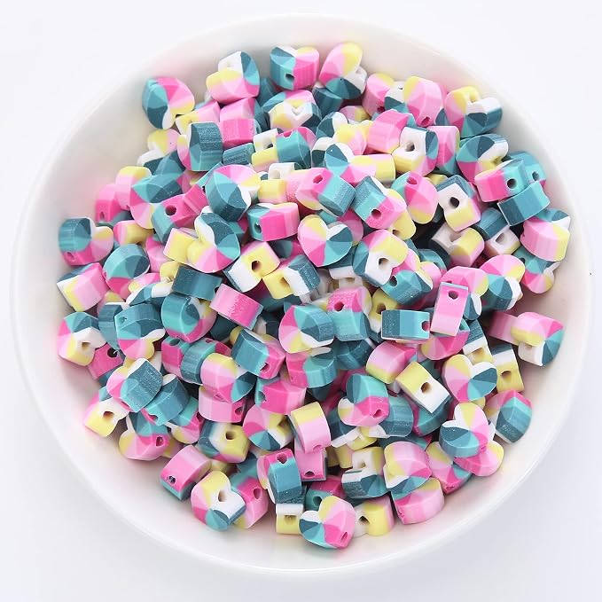 100pcs Mixed Polymer Clay Spacer Beads - Image 5