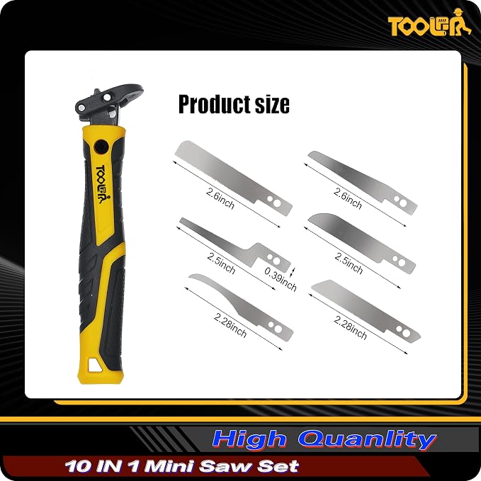 TOOLAN: 10-In-1 Model Craft Hand Saw & File Set. DIY Mini Razor Saw&File Kit - Image 4