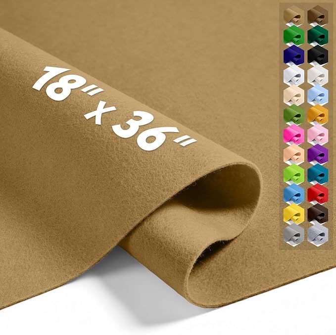 Camel 18" X 36" Felt Fabric Sheet by Luceinvita