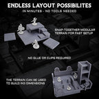 CZYY Magnetic Dungeon Tiles, Basic Set | Double-Sided Texture, Paintable Gray - Image 4