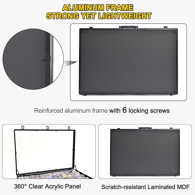 Trade Show Display Case – 34"x22" Large Aluminum Locking Tabletop Showcase - Image 4