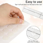 144pcs Non-Slip Silicone Grips for Quilt Templates, Quilting Rulers, Adhesive - Image 3