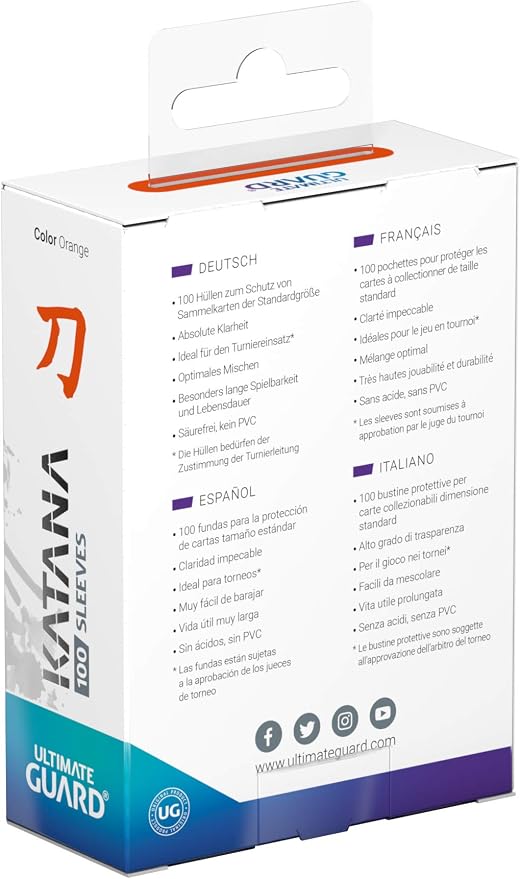Ultimate Guard Katana Card Sleeves: 100 Standard Size TCG Sleeves, 66 x 91mm - Image 4