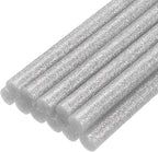 uxcell Mini Hot Glue Sticks for Glue Gun 7mm x 100mm Glitter Bright Silver 12pcs by uxcell
