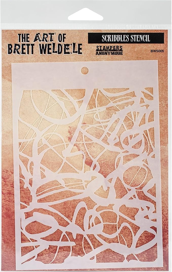 Brett Weldele Stencils 6.5"X4.5" by Stampers+Anonymous