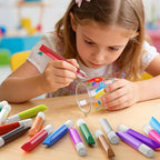 72 Pcs Suncatcher Paint Pens, Stained Glass Sun Catcher Pens 24 Colors 10ML Each - Image 5