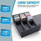 Trading Card Storage Box with 12 Dividers and 6 Foam Stoppers, Large Capacity - Image 2