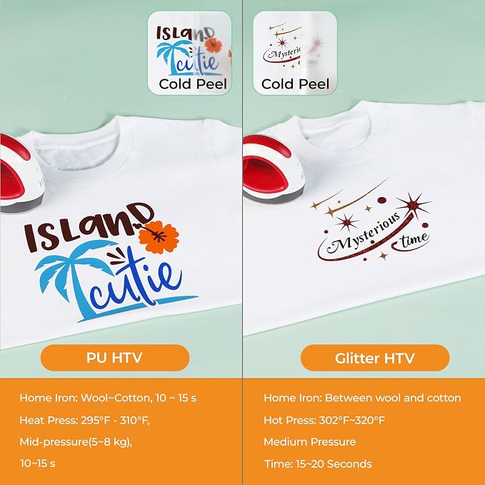 HTVRONT HTV Heat Transfer Vinyl, 35 Pack, 29 Assorted Colors | 12"x10" - Image 3