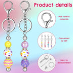 Sasylvia 60 Pcs Beadable Keychain Bars Bulk Making Kit 20 Beaded Keychain 20 - Image 3